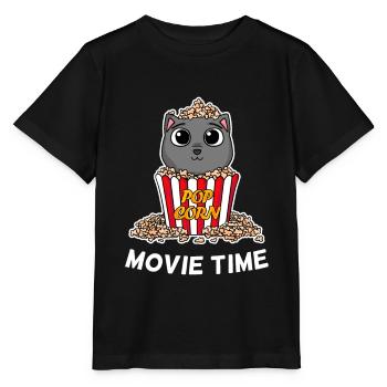 Soirée Cinéma Soirée Cinéma Cinéma British Shorthair - T-shirt bio MINI CREATOR Stanley/Stella Enfant - noir - Devant - Mikhail (115cm)