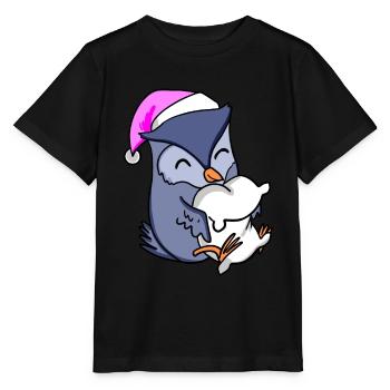 Hibou avec oreiller et bonnet de couchage - T-shirt bio MINI CREATOR Stanley/Stella Enfant - noir - Devant - Mikhail (115cm)
