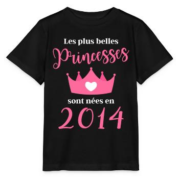 Les plus belles princesses sont nées en 2014 - T-shirt bio MINI CREATOR Stanley/Stella Enfant - noir - Devant - Mikhail (115cm)