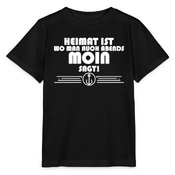Nordsee Begrüßung Spruch Moin - Stanley/Stella Kinder T-Shirt MINI CREATOR  - Schwarz - Vorne - Mikhail (115cm)