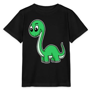 green dino - Stanley/Stella MINI CREATOR Kids’ T-Shirt - black - Front - Mikhail (115cm)