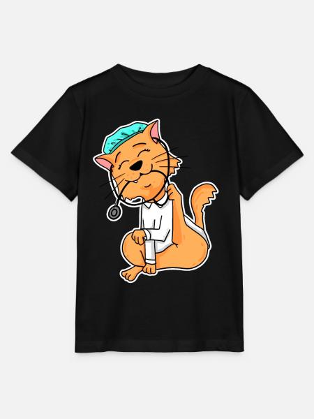 Regalo de Medicina Veterinaria Veterinaria Veterinaria de Animales - Camiseta para niños MINI CREATOR de Stanley/Stella - negro