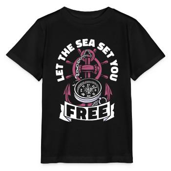 Seglen Segelboot Segler - Stanley/Stella Kinder T-Shirt MINI CREATOR  - Schwarz - Vorne - Mikhail (115cm)