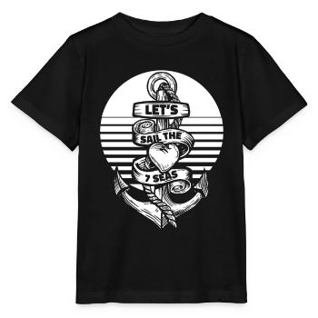 Seglen Segelboot Segler - Stanley/Stella Kinder T-Shirt MINI CREATOR  - Schwarz - Vorne - Mikhail (115cm)