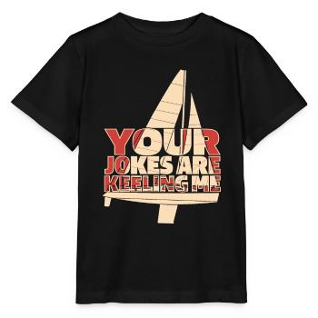 Voilier Jeu de mots Marins Marins Marins - T-shirt bio MINI CREATOR Stanley/Stella Enfant - noir - Devant - Mikhail (115cm)