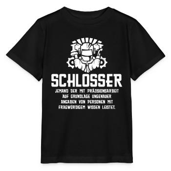 Forgeron Métallurgiste Schlosser - T-shirt bio MINI CREATOR Stanley/Stella Enfant - noir - Devant - Mikhail (115cm)