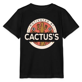 Cactus Garden Cactus - T-shirt bio MINI CREATOR Stanley/Stella Enfant - noir - Devant - Mikhail (115cm)
