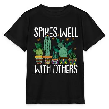 Cactus Garden Cactus - T-shirt bio MINI CREATOR Stanley/Stella Enfant - noir - Devant - Mikhail (115cm)