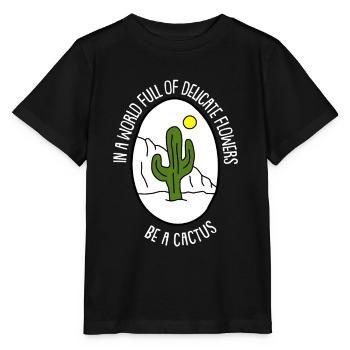 Cactus Jardin Cactus - T-shirt bio MINI CREATOR Stanley/Stella Enfant - noir - Devant - Mikhail (115cm)