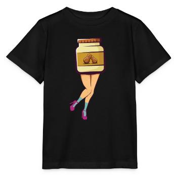 Attacher le beurre d’arachide - T-shirt bio MINI CREATOR Stanley/Stella Enfant - noir - Devant - Mikhail (115cm)