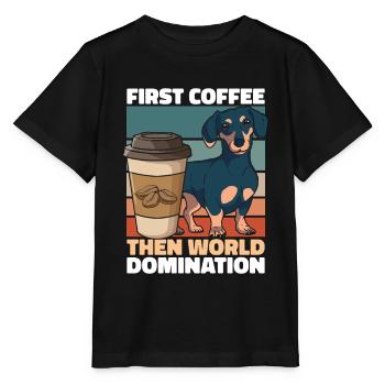 Teckel Café teckel - T-shirt bio MINI CREATOR Stanley/Stella Enfant - noir - Devant - Mikhail (115cm)