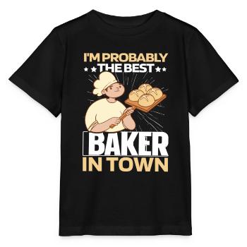 Backen Bäcker Bäckerei - Stanley/Stella Kinder T-Shirt MINI CREATOR  - Schwarz - Vorne - Mikhail (115cm)