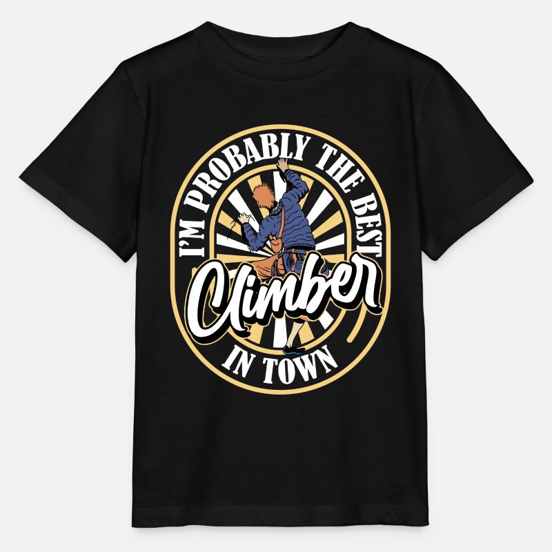 Grimpeurs grimpeurs drôles - T-shirt bio MINI CREATOR Stanley/Stella Enfant - noir