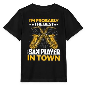 Saxophone Saxophone - Stanley/Stella MINI CREATOR Kids’ T-Shirt - black - Front - Mikhail (115cm)