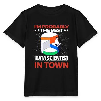 Analyste de données en science des données Lustig - T-shirt bio MINI CREATOR Stanley/Stella Enfant - noir - Devant - Mikhail (115cm)