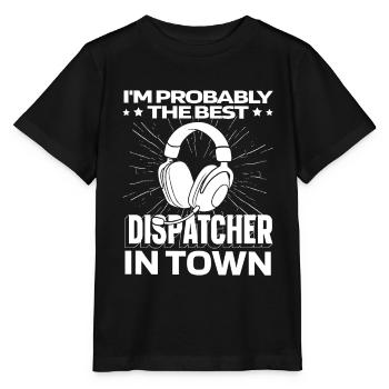 Casque d’opération du centre de contrôle des appels d’urgence - T-shirt bio MINI CREATOR Stanley/Stella Enfant - noir - Devant - Mikhail (115cm)