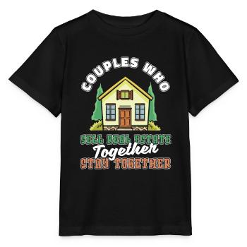 Couple d’agent immobilier - T-shirt bio MINI CREATOR Stanley/Stella Enfant - noir - Devant - Mikhail (115cm)