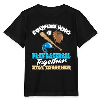 Baseball Paar - Stanley/Stella Kinder T-Shirt MINI CREATOR  - Schwarz - Vorne - Mikhail (115cm)
