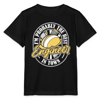 Engineer Safety Helmet - Stanley/Stella MINI CREATOR Kids’ T-Shirt - black - Front - Mikhail (115cm)