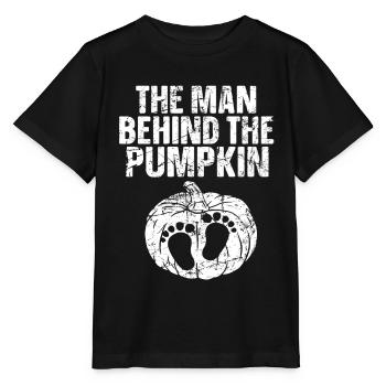 Halloween The Man Behind The Pumpkin - Stanley/Stella MINI CREATOR Kids’ T-Shirt - black - Front - Mikhail (115cm)