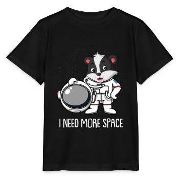 Honey Badger Ratel Astronaute J’ai besoin de plus d’espace - T-shirt bio MINI CREATOR Stanley/Stella Enfant - noir - Devant - Mikhail (115cm)