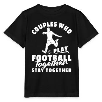 American Football Couple - Stanley/Stella MINI CREATOR Kids’ T-Shirt - black - Front - Mikhail (115cm)