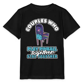 Pinball Pair - Stanley/Stella MINI CREATOR Kids’ T-Shirt - black - Front - Mikhail (115cm)