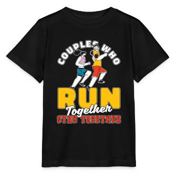 Runner Jogger Runner Running Couple - Stanley/Stella MINI CREATOR Kids’ T-Shirt - black - Front - Mikhail (115cm)