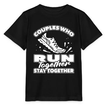 Runner Jogger Runner Running Couple - Stanley/Stella MINI CREATOR Kids’ T-Shirt - black - Front - Mikhail (115cm)