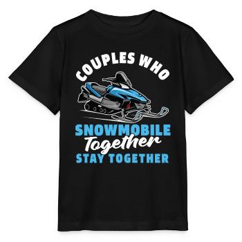 Snowmobile Snowmobile Pair - Stanley/Stella MINI CREATOR Kids’ T-Shirt - black - Front - Mikhail (115cm)