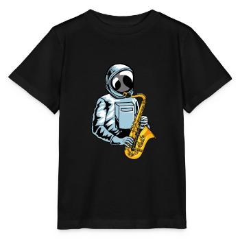 Saxophone Saxophone Astronaut - Stanley/Stella MINI CREATOR Kids’ T-Shirt - black - Front - Mikhail (115cm)