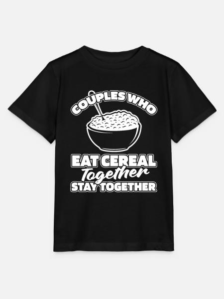 Frühstück Müsli Cereal Paar - Stanley/Stella Kinder T-Shirt MINI CREATOR - Schwarz