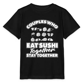 Sushi Paar - Stanley/Stella Kinder T-Shirt MINI CREATOR  - Schwarz - Vorne - Mikhail (115cm)