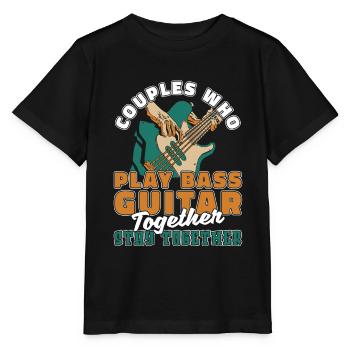 Bassiste Bass Guitare Bass Pair - T-shirt bio MINI CREATOR Stanley/Stella Enfant - noir - Devant - Mikhail (115cm)