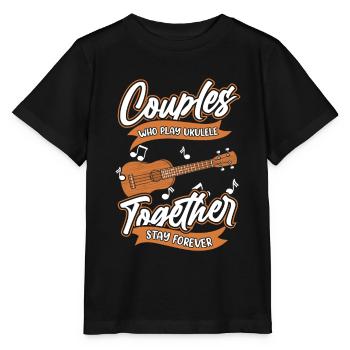Ukulele Pair - Stanley/Stella MINI CREATOR Kids’ T-Shirt - black - Front - Mikhail (115cm)