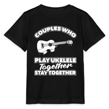 Ukulele Pair - Stanley/Stella MINI CREATOR Kids’ T-Shirt - black - Front - Mikhail (115cm)