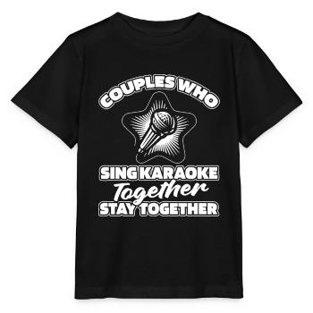 Karaoke Paar - Stanley/Stella Kinder T-Shirt MINI CREATOR  - Schwarz - Vorne - Mikhail (115cm)