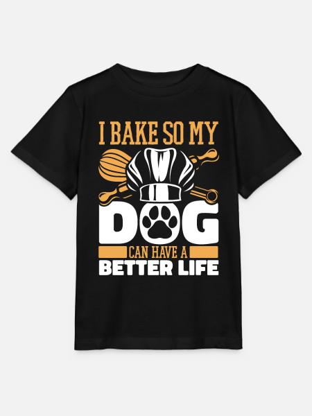Backen Bäcker Bäckerei Hund - Stanley/Stella Kinder T-Shirt MINI CREATOR - Schwarz