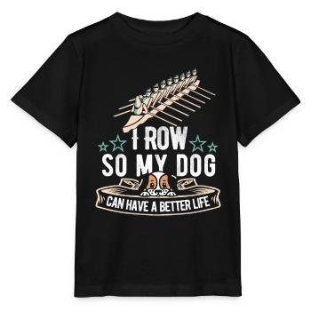 Rudern Ruderer Hund - Stanley/Stella Kinder T-Shirt MINI CREATOR  - Schwarz - Vorne - Mikhail (115cm)