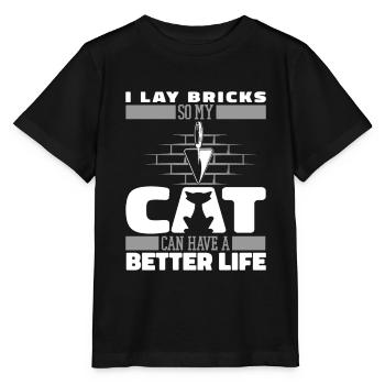 Mason Cat - Stanley/Stella MINI CREATOR Kids’ T-Shirt - black - Front - Mikhail (115cm)