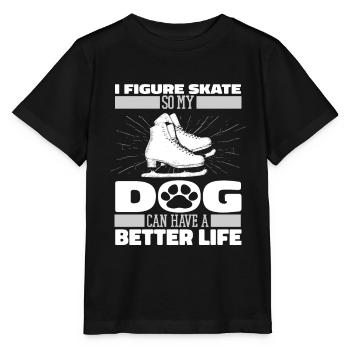 Patinage artistique Chien de patinage artistique - T-shirt bio MINI CREATOR Stanley/Stella Enfant - noir - Devant - Mikhail (115cm)