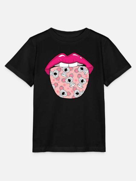 Koalabär Zunge - Stanley/Stella Kinder T-Shirt MINI CREATOR - Schwarz
