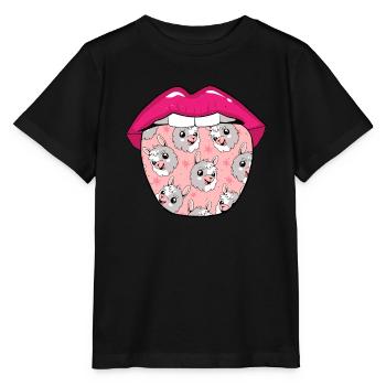 Lama Llama Langue - T-shirt bio MINI CREATOR Stanley/Stella Enfant - noir - Devant - Mikhail (115cm)
