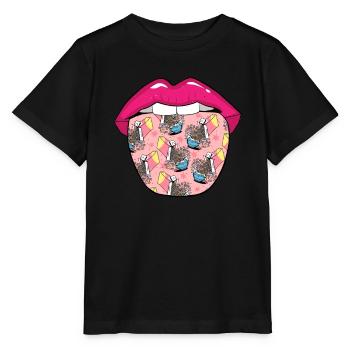 Petit-déjeuner Muesli Langue de céréales - T-shirt bio MINI CREATOR Stanley/Stella Enfant - noir - Devant - Mikhail (115cm)