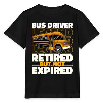 Bus Bus Retired Bus Driver - Stanley/Stella MINI CREATOR Kids’ T-Shirt - black - Front - Mikhail (115cm)