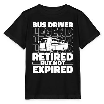 Bus Bus Retired Bus Driver - Stanley/Stella MINI CREATOR Kids’ T-Shirt - black - Front - Mikhail (115cm)