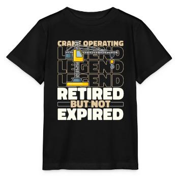 Crane driver Retired crane operator - Stanley/Stella MINI CREATOR Kids’ T-Shirt - black - Front - Mikhail (115cm)