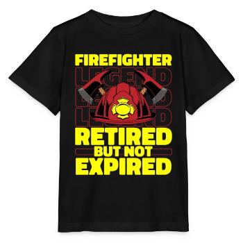 Retired firefighter - Stanley/Stella MINI CREATOR Kids’ T-Shirt - black - Front - Mikhail (115cm)