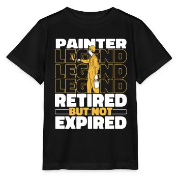Peintre à la retraite Vernisseur - T-shirt bio MINI CREATOR Stanley/Stella Enfant - noir - Devant - Mikhail (115cm)