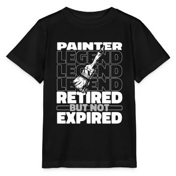 Peintre à la retraite Vernisseur - T-shirt bio MINI CREATOR Stanley/Stella Enfant - noir - Devant - Mikhail (115cm)